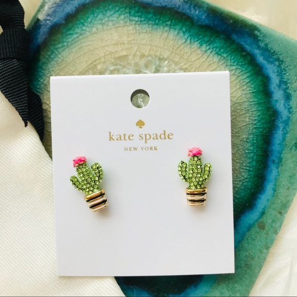 kate spade Jewelry - NEW KATE SPADE 🌵 CACTUS RHINESTONE EARRINGS
